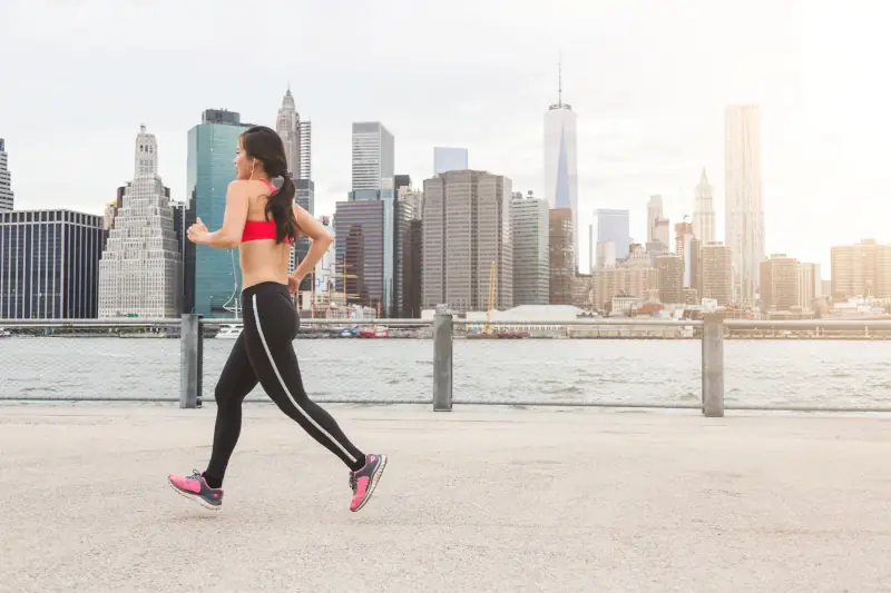Woman Running outside