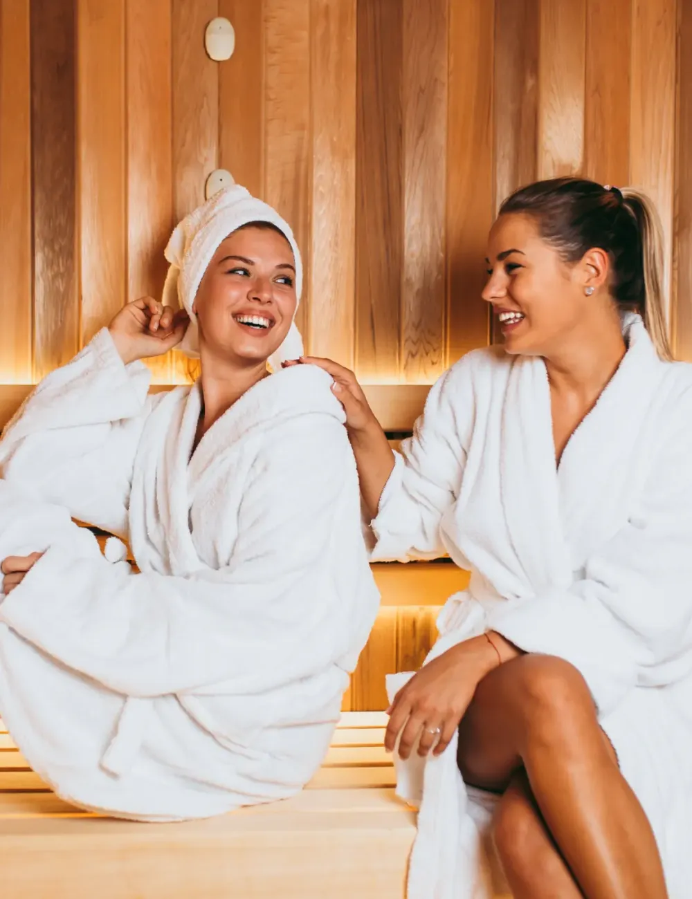 Womens inside sauna